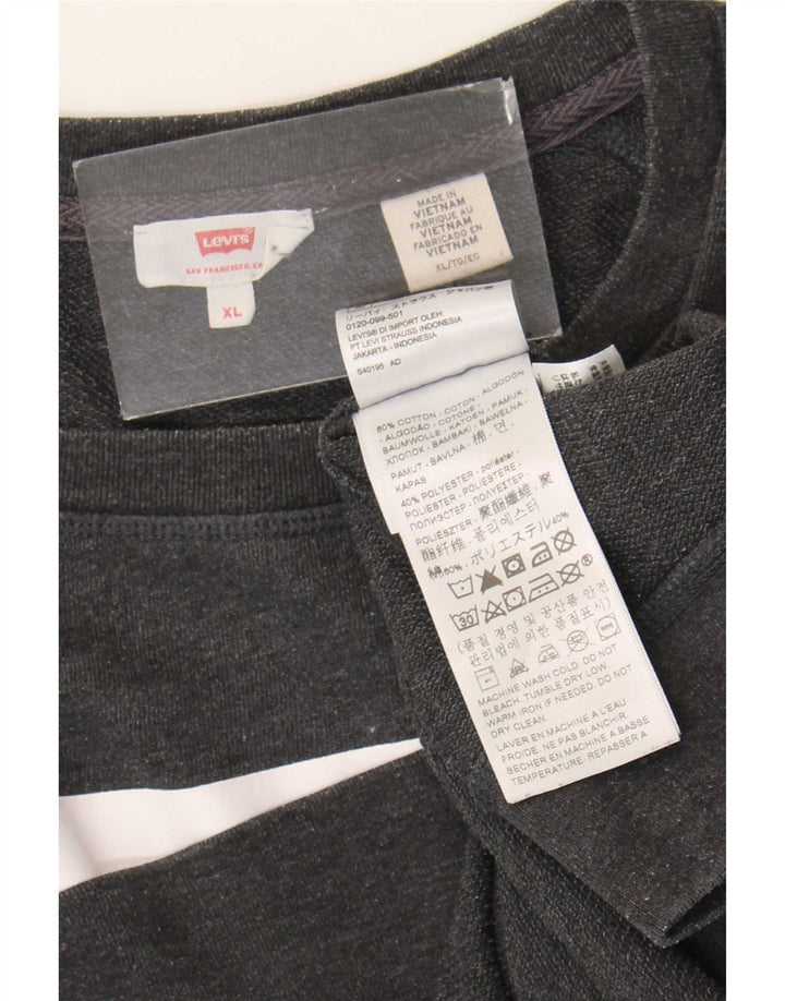 Pulover Levi's pentru damă cu grafică, UK 18 XL, bumbac gri