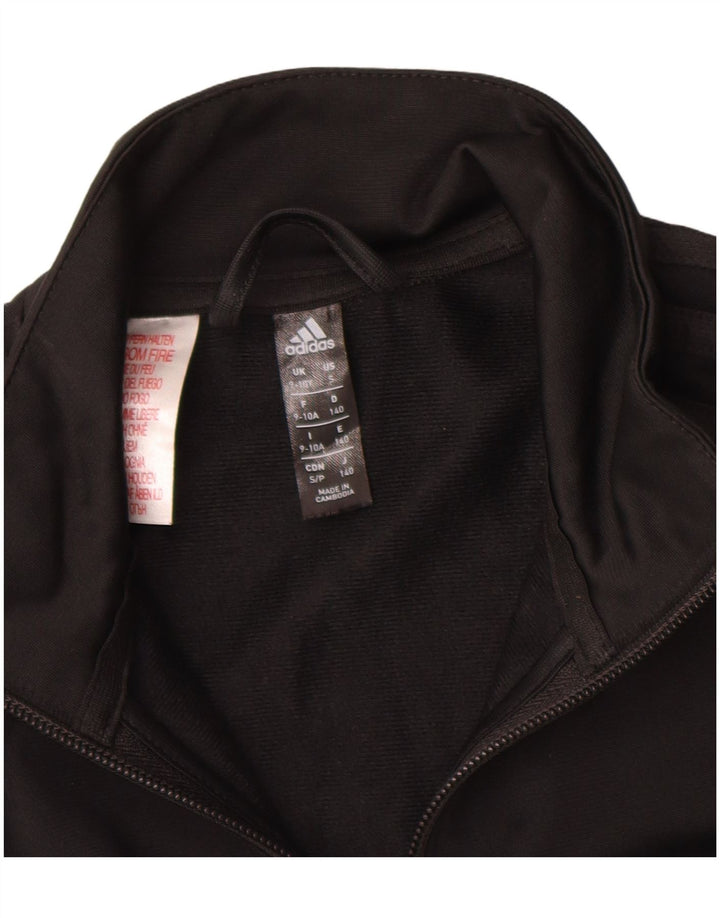 Jachetă de top pentru trening Climalite Adidas băieți 9-10 ani poliester negru