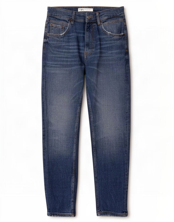 Zara Mens Slim Jeans EU 42 Large W32 L27 Blue Cotton