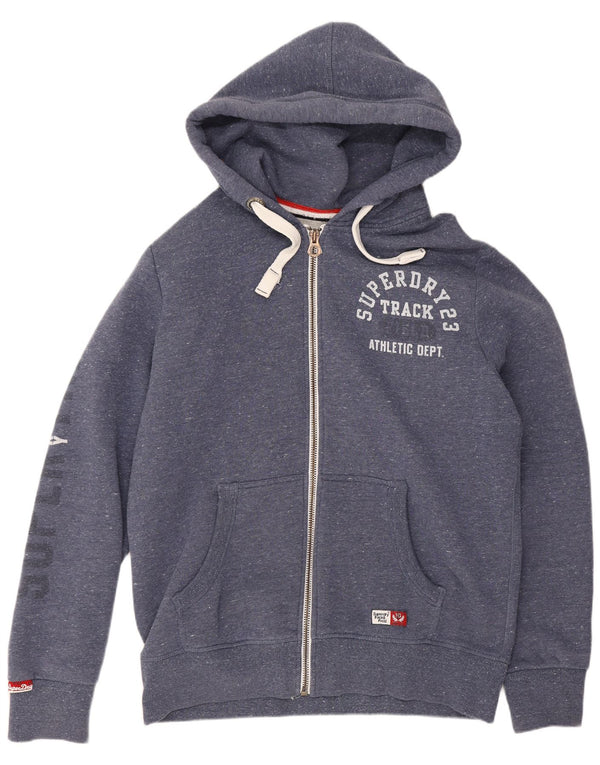 Pulover pentru bărbați Superdry Graphic Zip Hoodie, 2XL, bumbac albastru pete