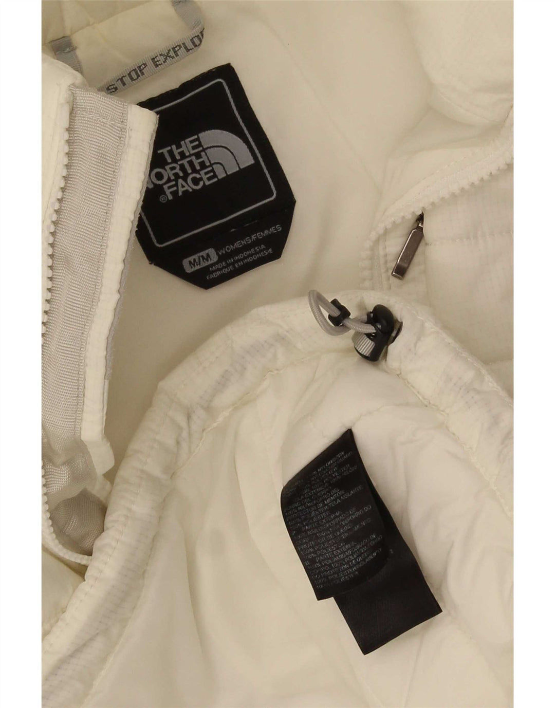 Gilet căptușit pentru femei The North Face UK 14 Medium White Poliester