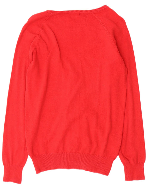 Pulover cardigan pentru femei Zara UK 18 XL bumbac roșu