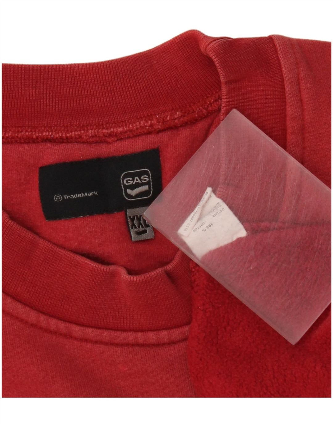 Pulover cu grafic pentru bărbați Gas 2XL bumbac roșu