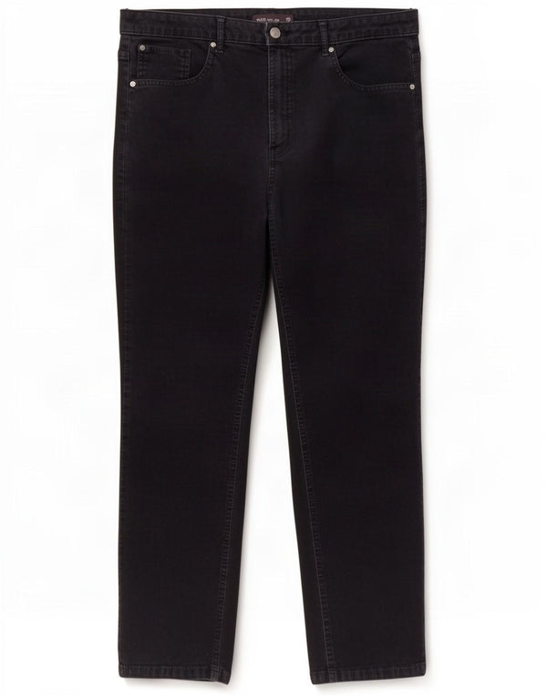 Pantaloni din velur cu talie înaltă pentru femei Marks & Spencer UK 18 XL W38 L27 bleumarin B