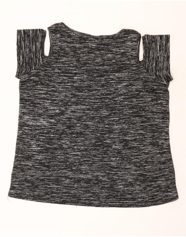 Bluză cu autograf pentru femei Marks & Spencer, Marea Britanie 20 2XL, negru pete