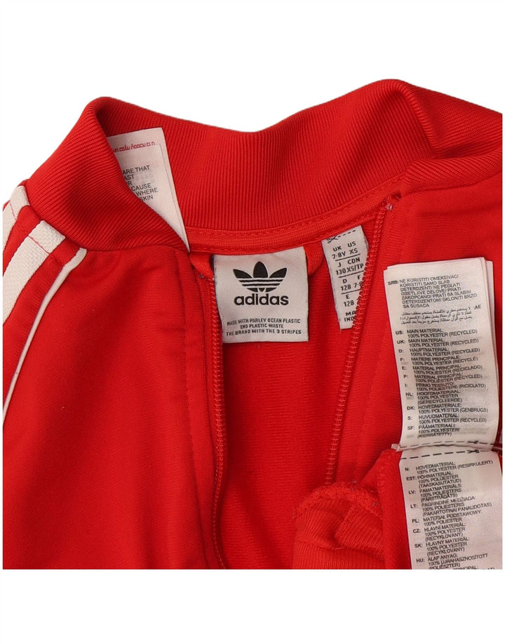 Jachetă Adidas Fete Trening Top 7-8 Ani Poliester Roșu