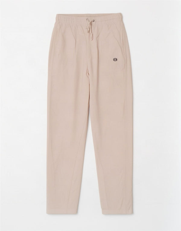 Champion Womens Tracksuit Trousers UK 12 Medium White Cotton
