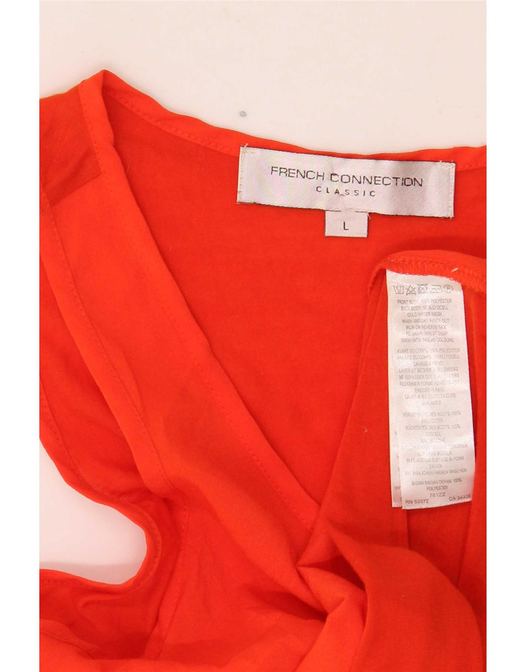 French Connection Vest Top pentru femei UK 14 Poliester portocaliu mare
