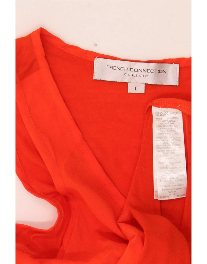 French Connection Vest Top pentru femei UK 14 Poliester portocaliu mare