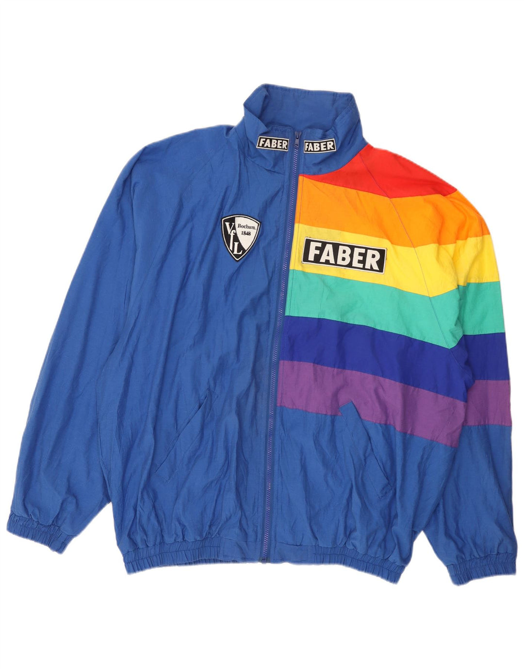 Jachetă de trening pentru bărbați Faber, XL, albastru, bumbac color bloc