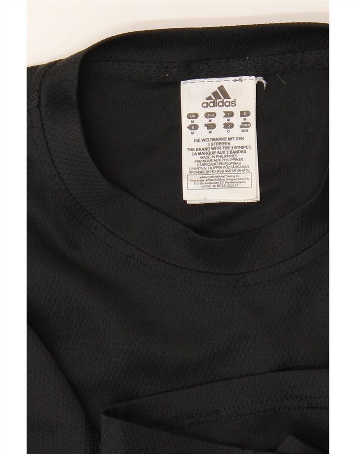 Tricou ADIDAS Climalite pentru bărbați, poliester mediu negru