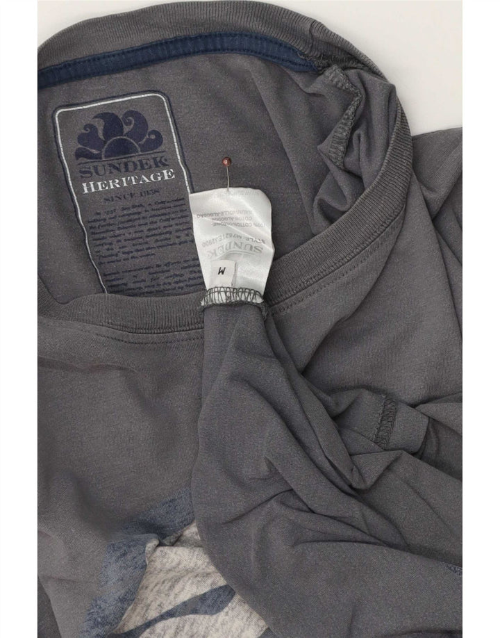 Tricou Sundek Heritage pentru bărbați, top, bumbac, gri mediu