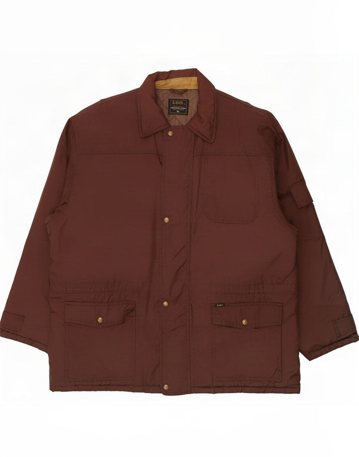 Jachetă căptușită pentru bărbați Lee UK 42 XL, maro, nailon