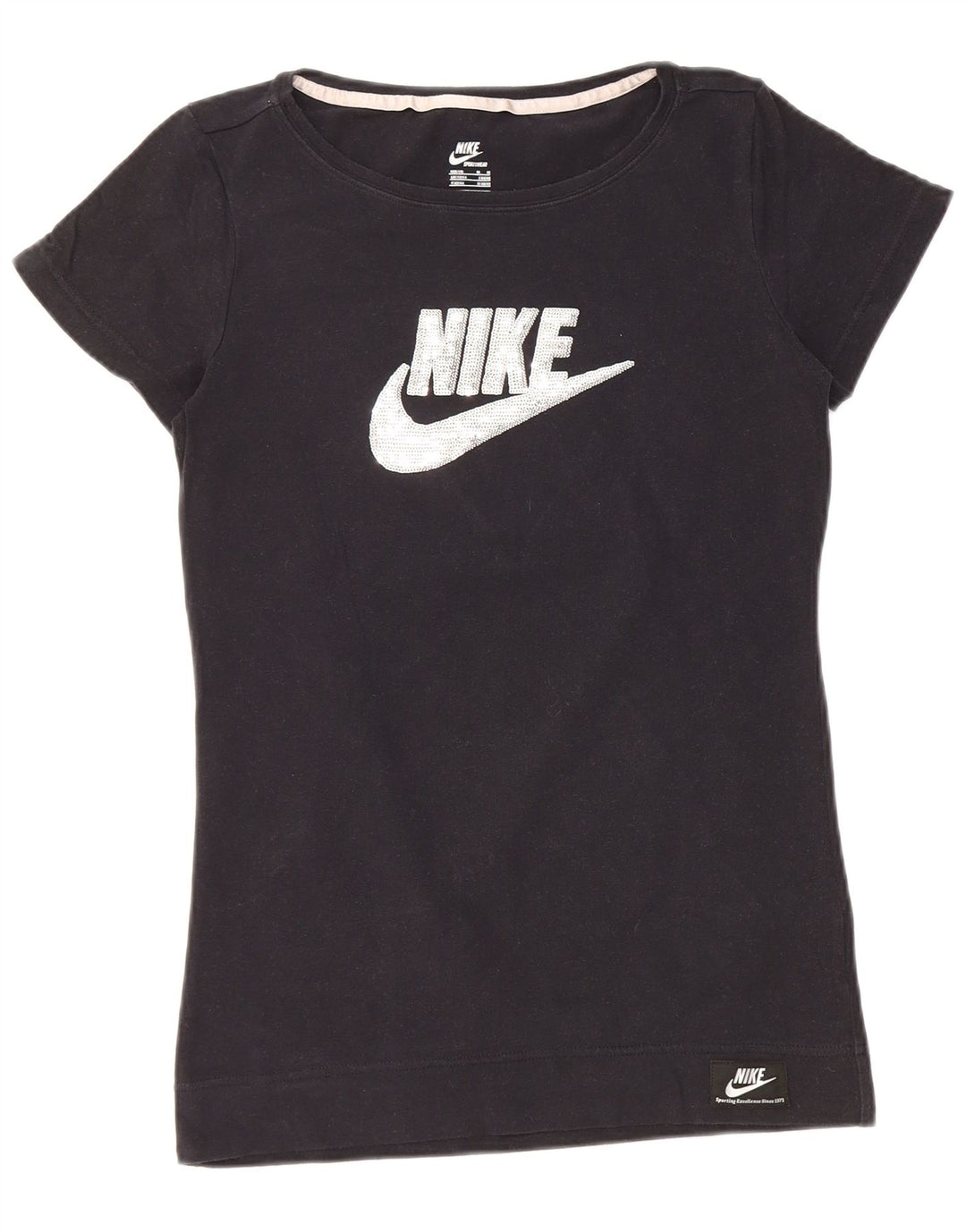 Tricou grafic pentru femei NIKE Top UK 12/14 Medium Negru