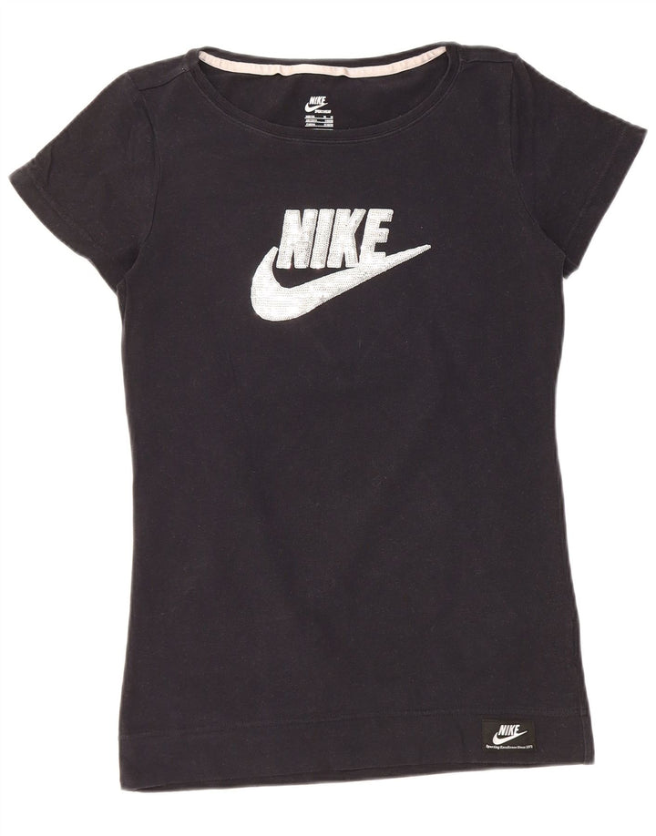 Tricou grafic pentru femei NIKE Top UK 12/14 Medium Negru