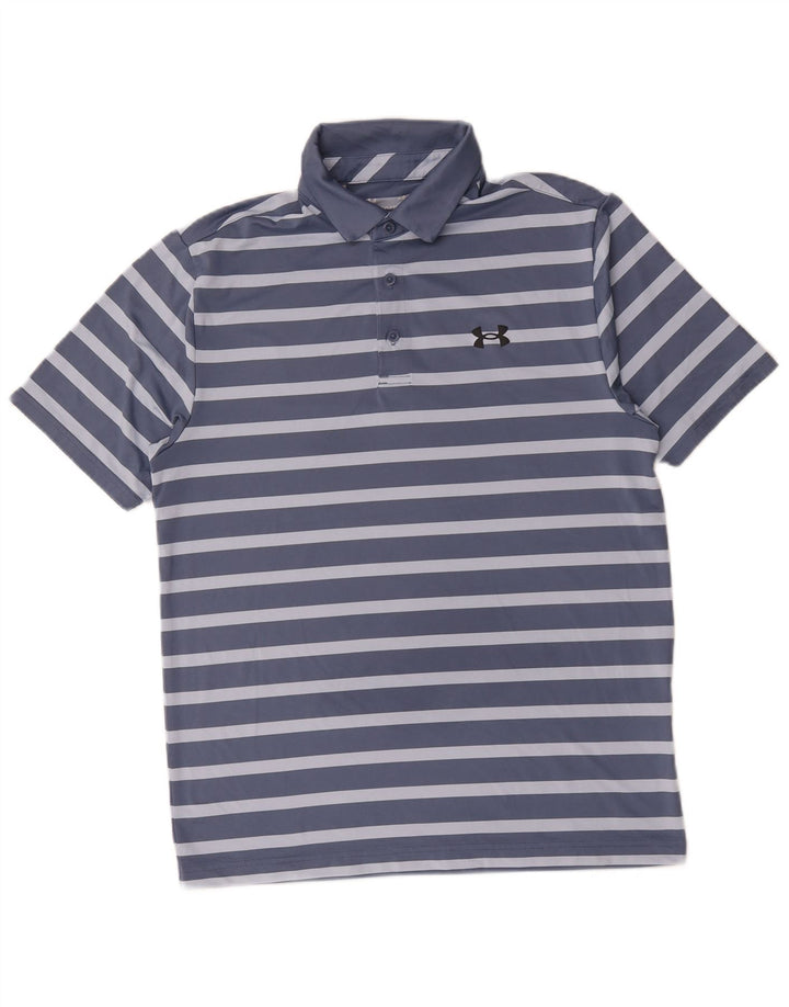 Tricou polo Under Armour pentru bărbați, cu dungi albastre medii