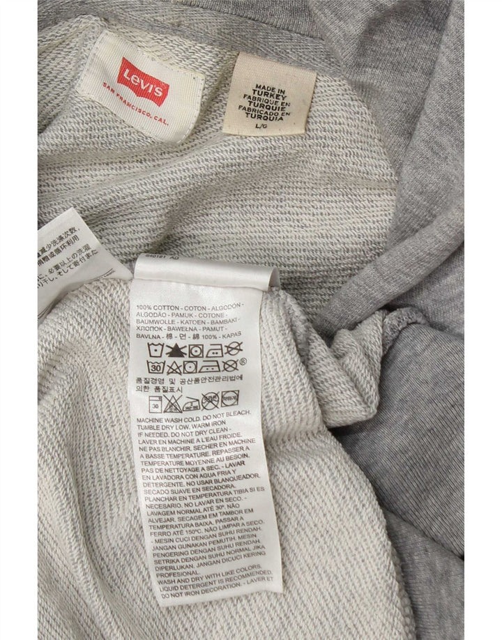 Pulover Levi's pentru bărbați, cu capota, mare, gri, bumbac
