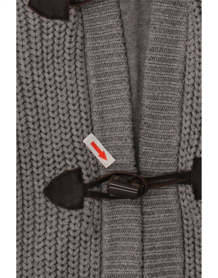 Pulover cardigan cu glugă pentru bărbați Tommy Hilfiger, bumbac gri mediu