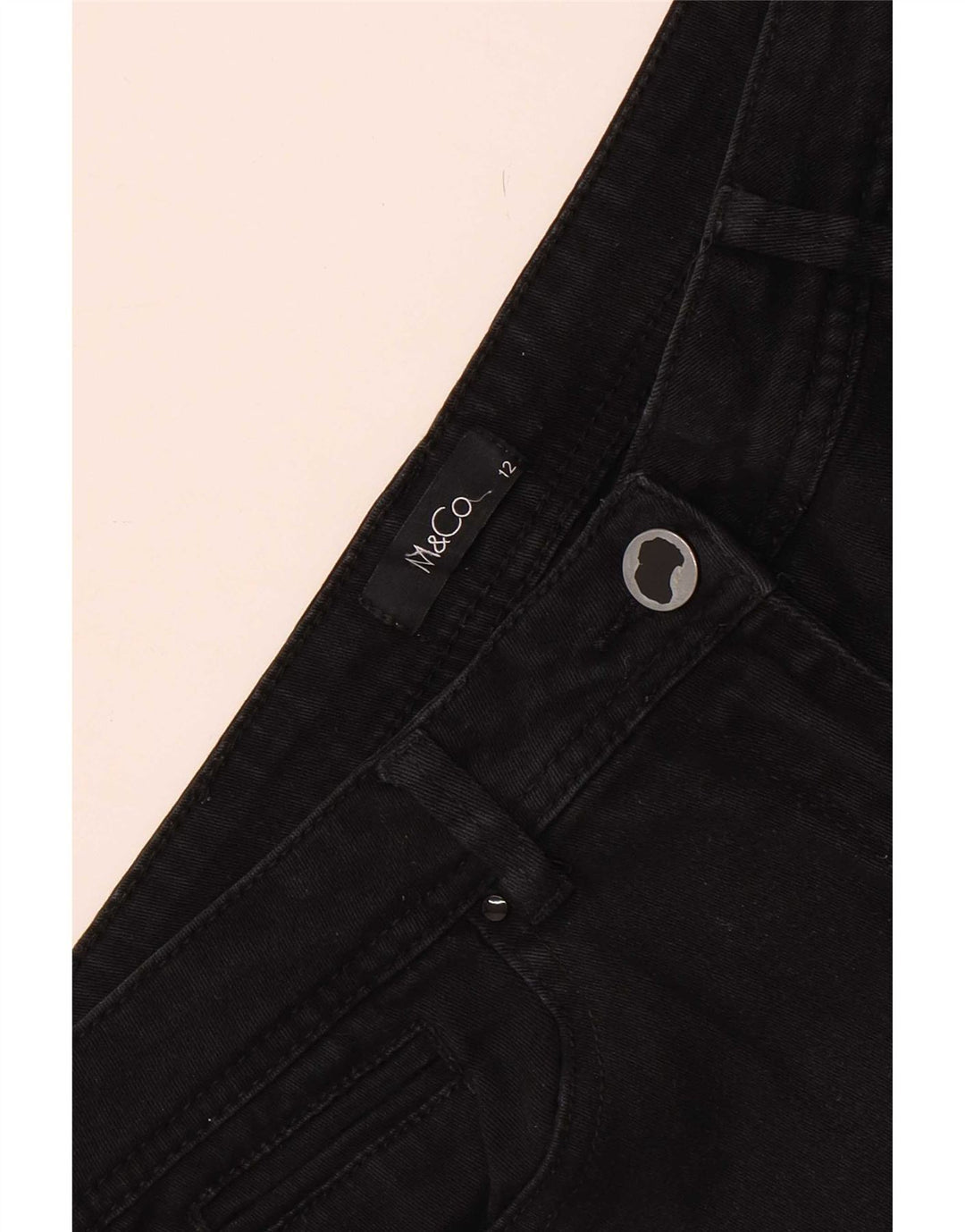 Blugi subțiri pentru femei M&Co UK 12 Medium W32 L30 Negri