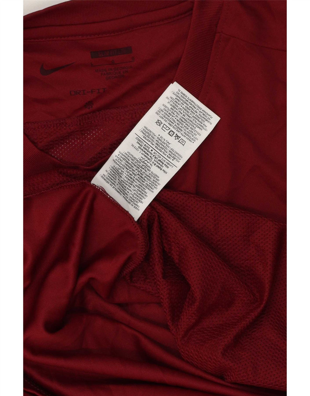 Tricou subțire Nike Dri Fit pentru bărbați Top mare din poliester Bordeaux