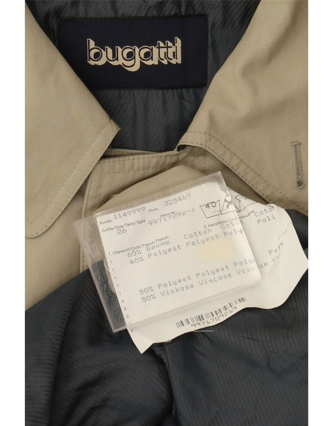 Palton BUGATTI pentru bărbați UK 42 XL bumbac verde