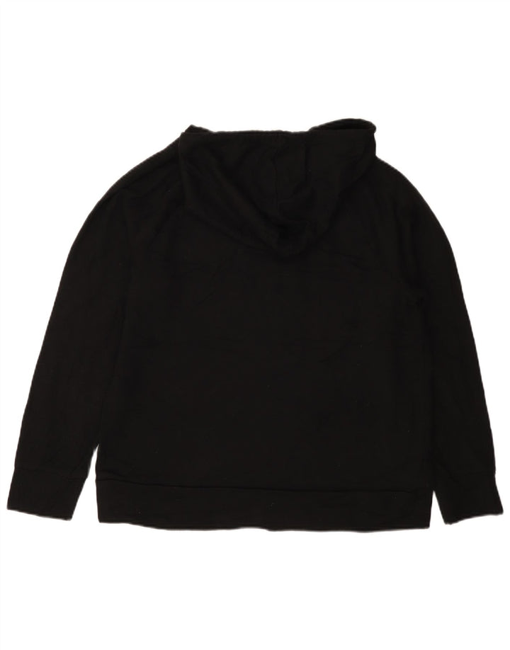 Eddie Bauer Pulover cu glugă cu formă largi pentru femei UK 14 Poliester mediu negru