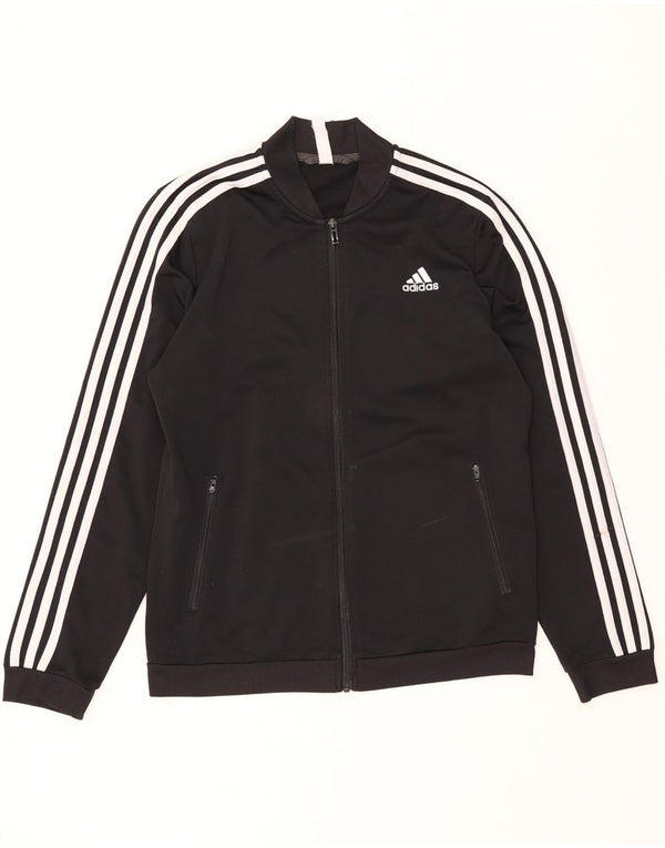 Jachetă de trening pentru femei ADIDAS UK 12/14 Poliester mediu negru