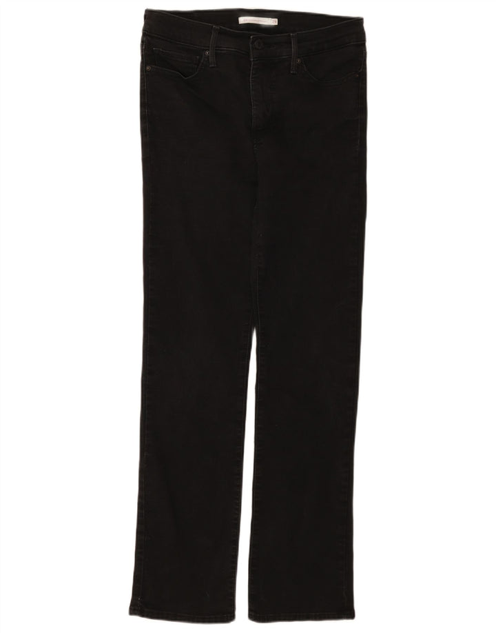 Blugi drepți modelați Levi's 314 pentru femei W29 L30 bumbac negru