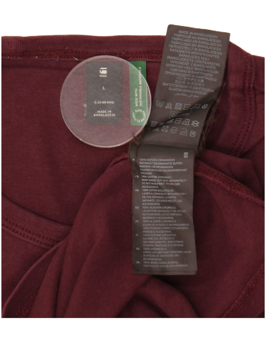 Tricou Bărbați G-STAR Top Mare Bumbac Burgundy