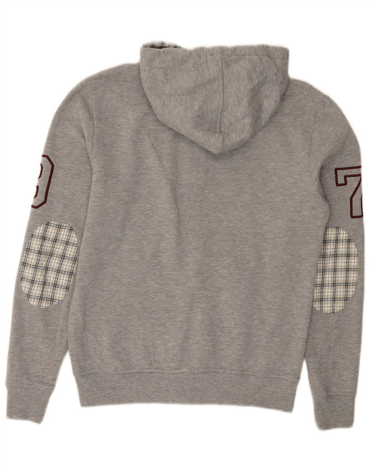 Think Pink Pulover cu capota cu fermoar cu grafic pentru femei UK 14 Medium Grey Flecked