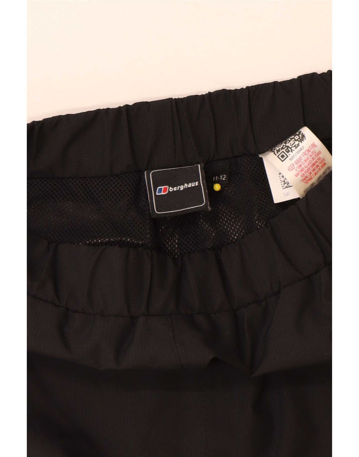 Pantaloni impermeabili pentru baieti Berghaus 11-12 ani poliester negru