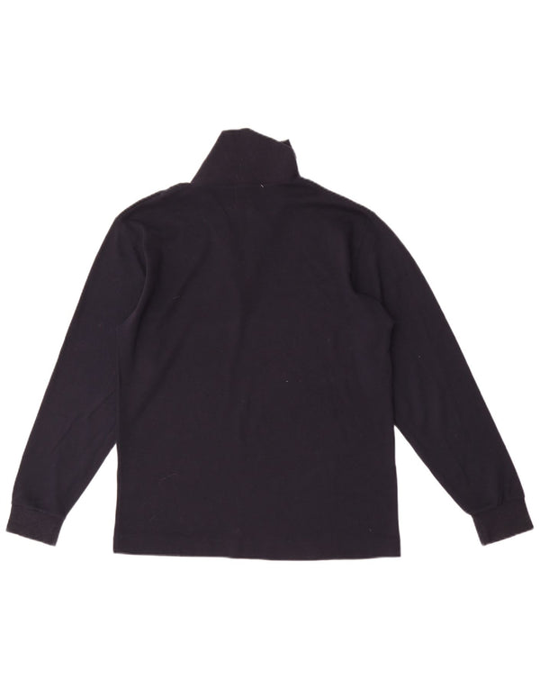 Fila Mens Zip Neck Top Maneca lunga IT 46 Small Blue Marine Bumbac