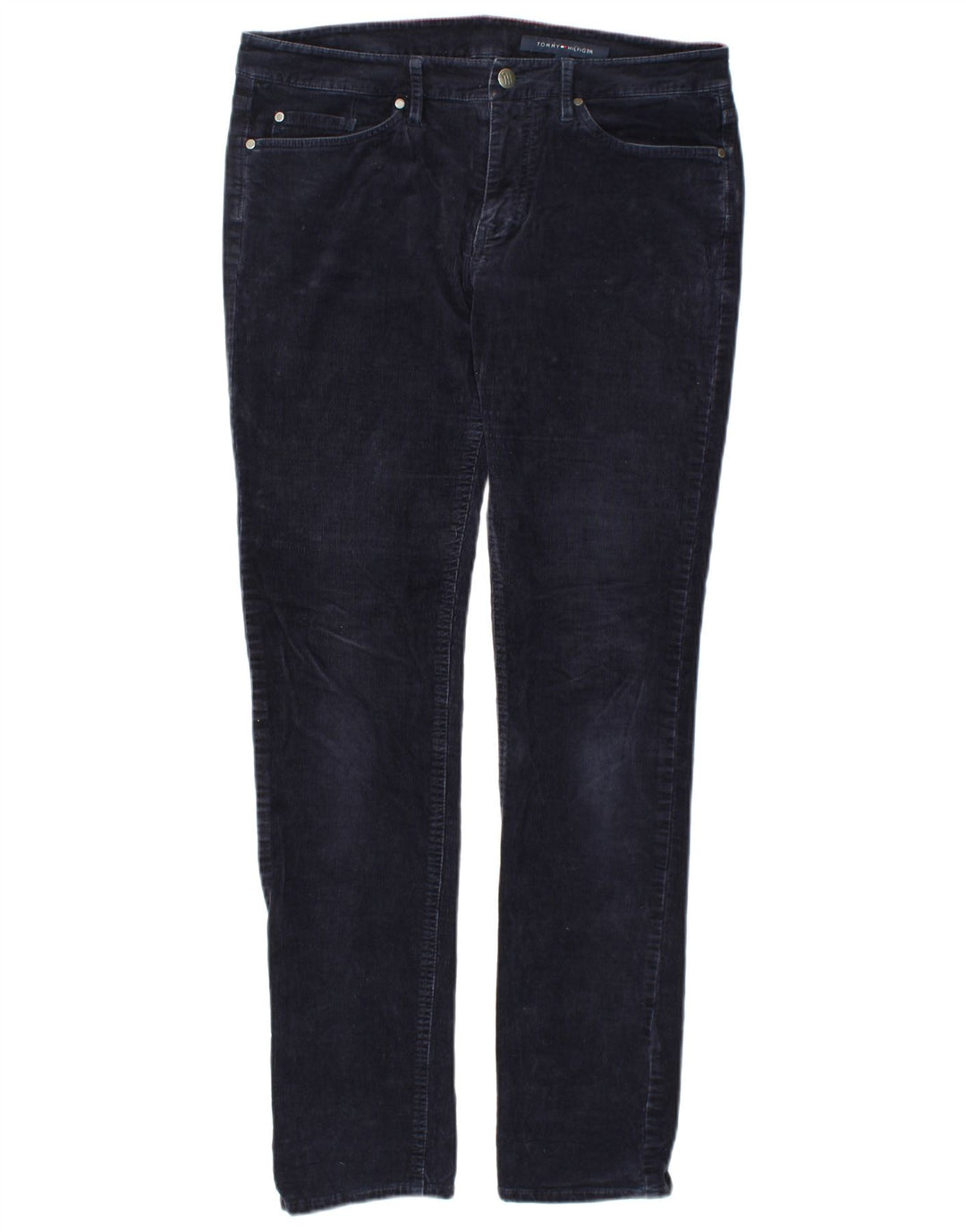 TOMMY HILFIGER Pantaloni din velur pentru femei US 8 Medium W32 L30 bleumarin