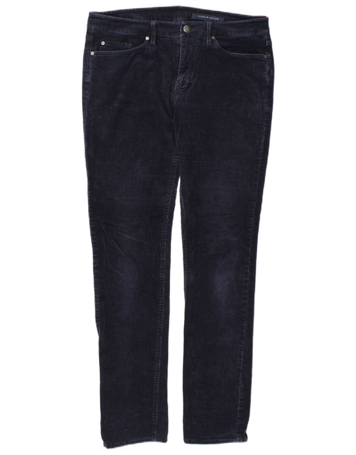 TOMMY HILFIGER Pantaloni din velur pentru femei US 8 Medium W32 L30 bleumarin