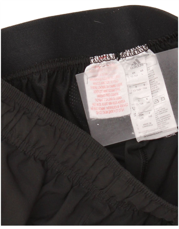 Pantaloni scurți sport adidas Climalite pentru băieți 13-14 ani poliester negru
