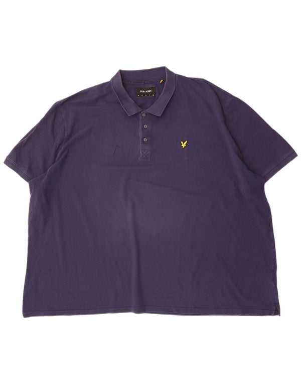 Tricou polo pentru bărbați Lyle & Scott 5XL, bumbac bleumarin