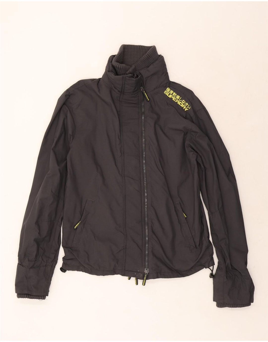 Jachetă de ploaie grafică Superdry pentru bărbați UK 42 XL nailon gri