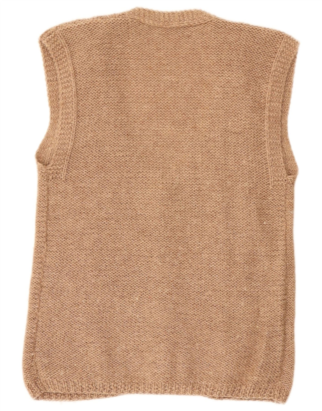 Cardigan Vintage fără mâneci pentru bărbați, mic, bej