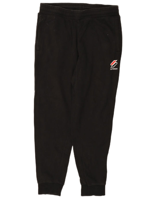 Superdry Mens Tracksuit Trousers Joggers Large Black Cotton