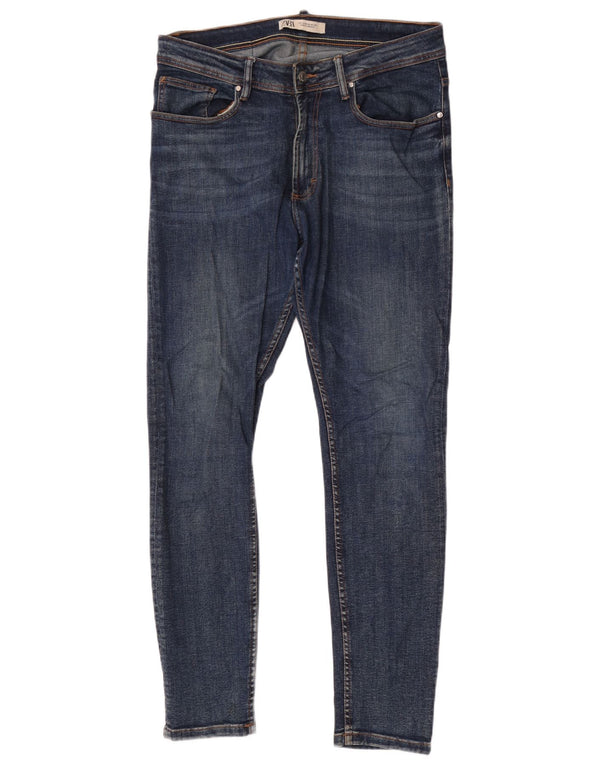 Blugi skinny pentru bărbați Zara EU 42 Large W32 L31 Blue Bumbac