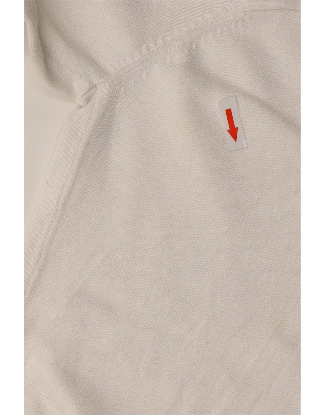 ARMANI EXCHANGE Pulover pentru bărbați cu gât roșu din bumbac alb mare