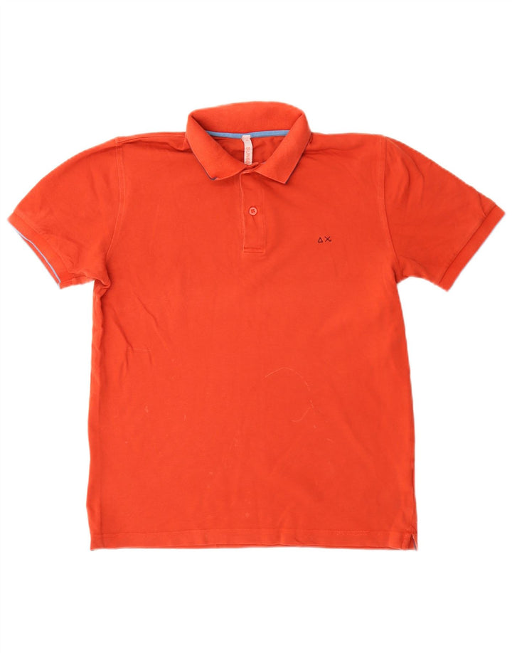 Tricou polo Sun68 pentru bărbați, bumbac roșu mediu