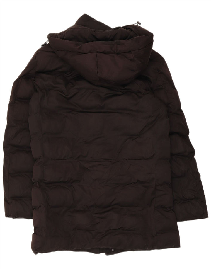 Jachetă căptușită cu glugă pentru bărbați Zara UK 36 Poliester negru mic