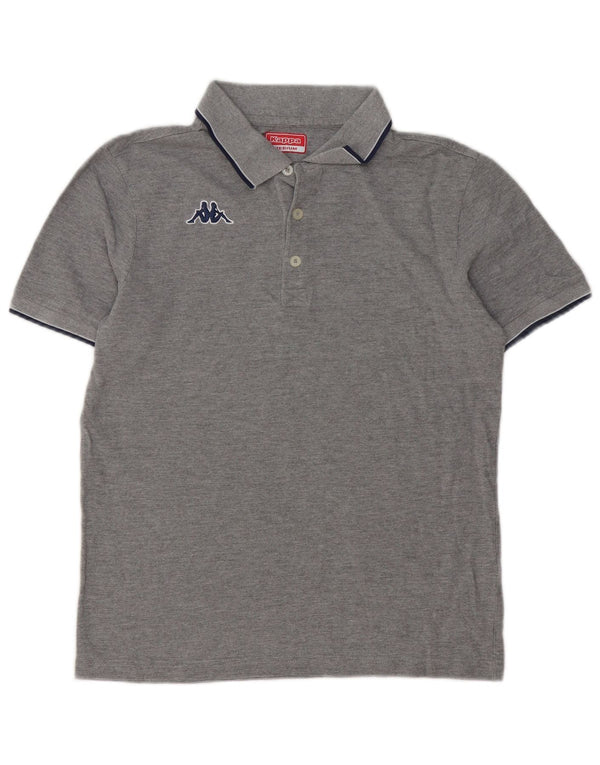 Tricou Polo Băieți Kappa 13-14 Ani Bumbac Gri Mediu