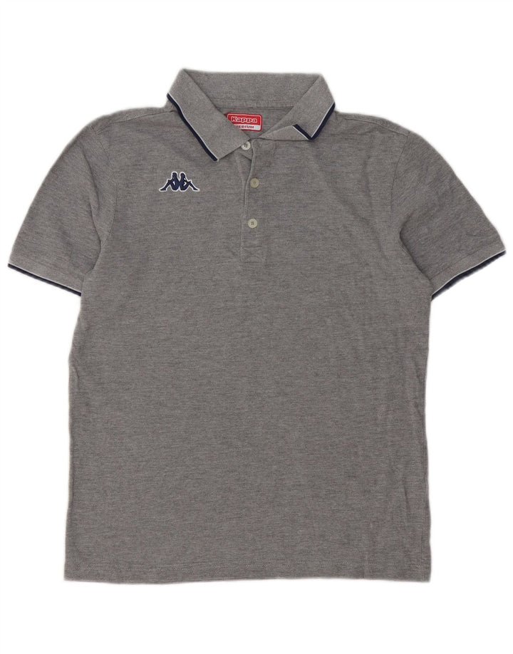 Tricou Polo Băieți Kappa 13-14 Ani Bumbac Gri Mediu