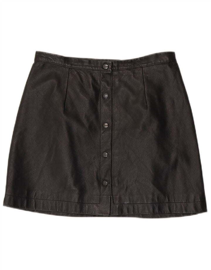 Fusta Mini din piele Vintage pentru femei W30 Medium Black