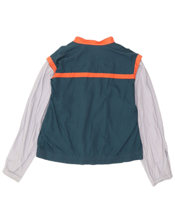 Bomber VINTAGE pentru femei UK 18 XL, verde, colorblock