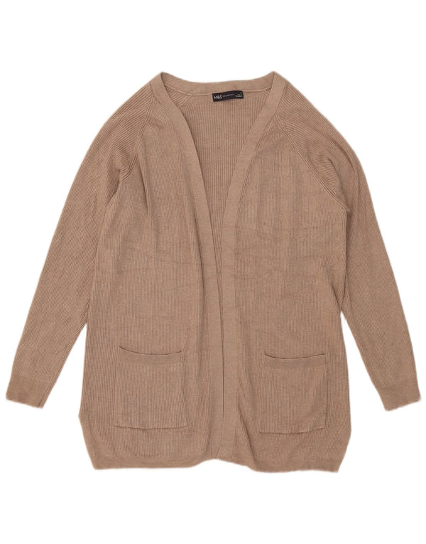 Pulover cardigan deschis pentru femei Marks & Spencer UK 14 Medium Beige Viscose