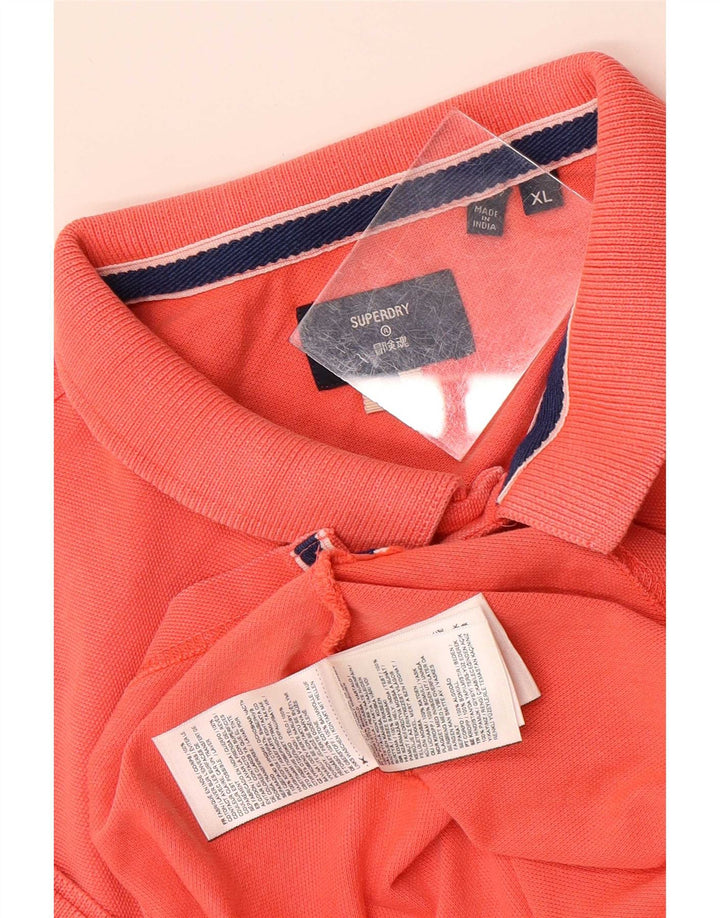 Tricou polo pentru bărbați Superdry XL bumbac portocaliu