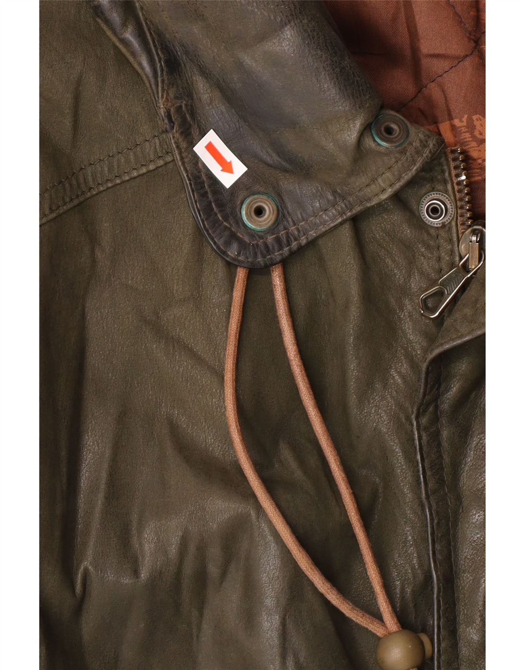 Geacă din piele vintage pentru bărbați IT 52 XL din piele kaki